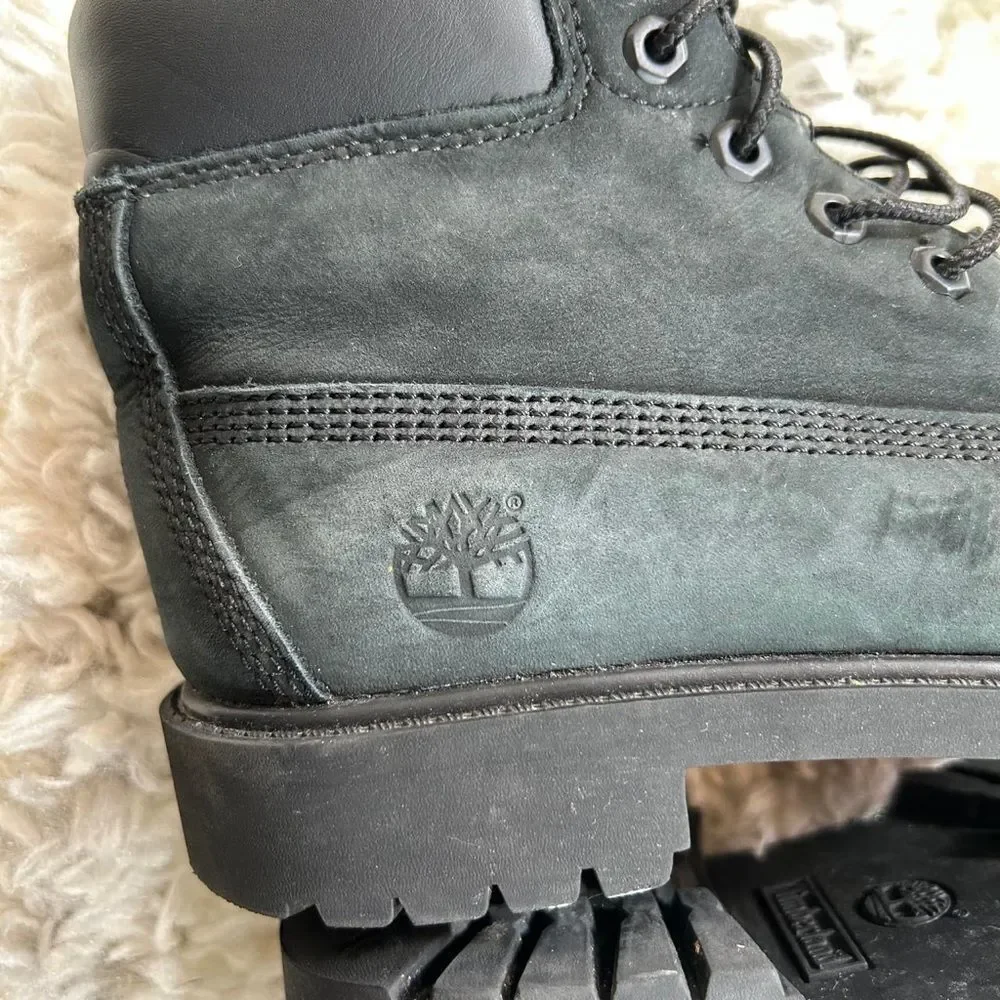 Timberland Black and Tan Leather Boots